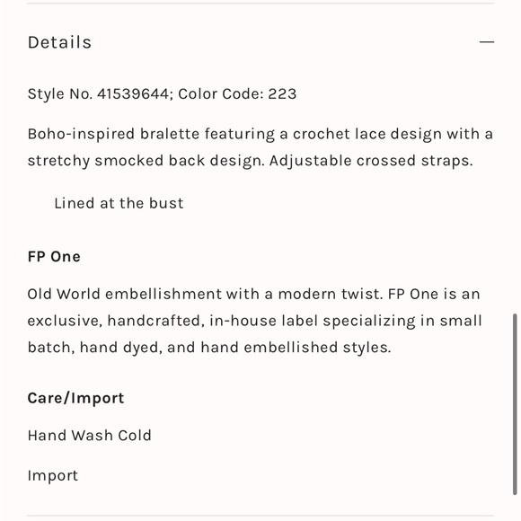 NWT Free People FP One Adella bralette - Picture 5 of 6